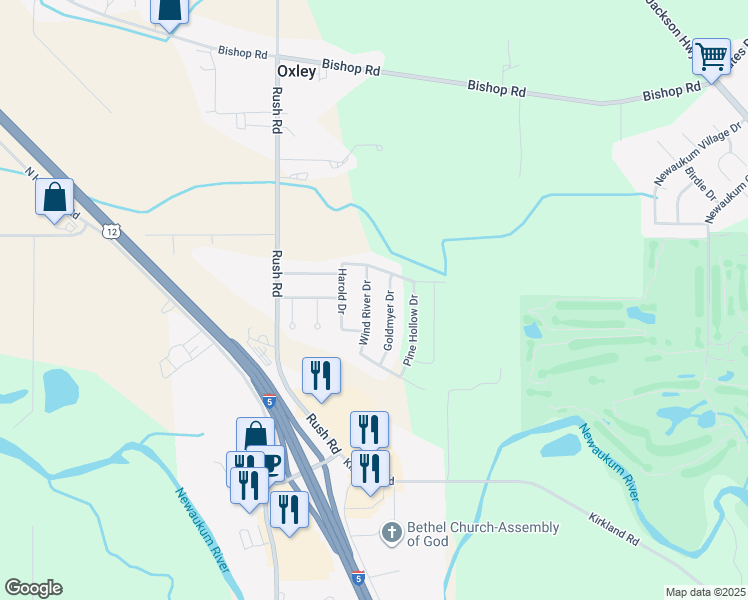 map of restaurants, bars, coffee shops, grocery stores, and more near in Lewis County