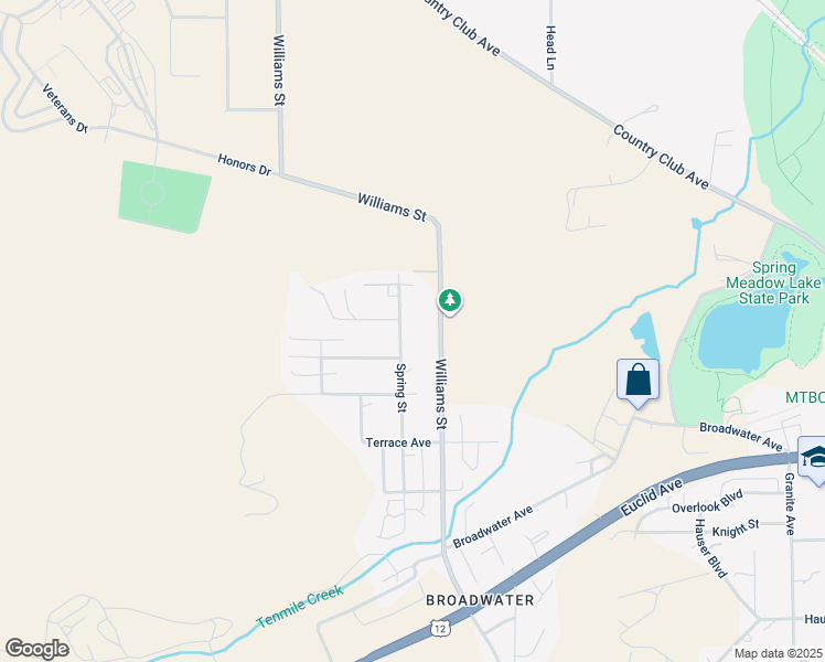 map of restaurants, bars, coffee shops, grocery stores, and more near 1507 Spring Street in Helena