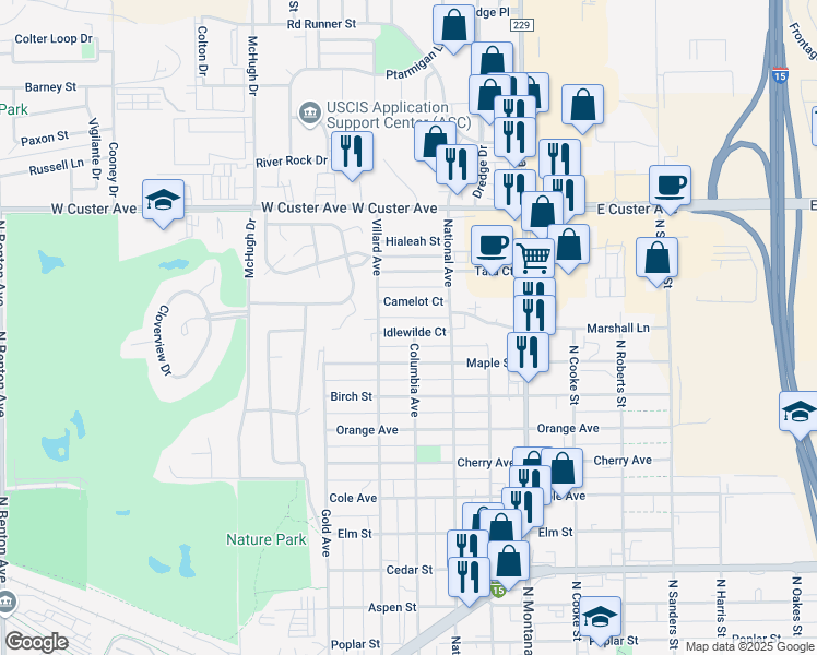 map of restaurants, bars, coffee shops, grocery stores, and more near 822 Idlewilde Court in Helena