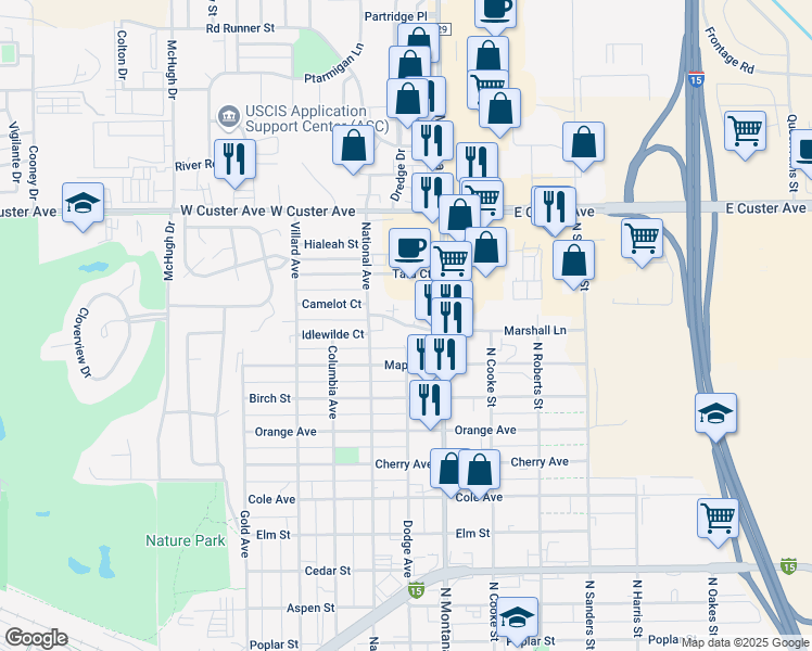 map of restaurants, bars, coffee shops, grocery stores, and more near 1102 Enterprise Drive in Helena