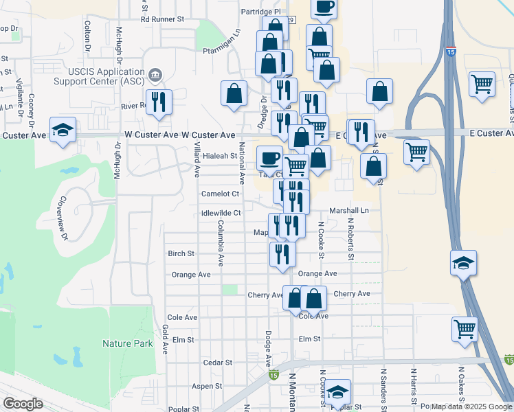 map of restaurants, bars, coffee shops, grocery stores, and more near 1021 Enterprise Drive in Helena