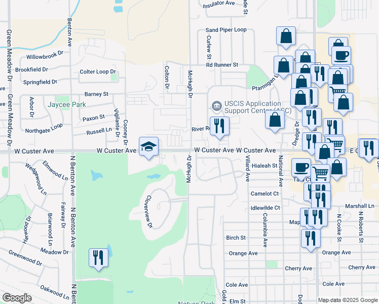 map of restaurants, bars, coffee shops, grocery stores, and more near 3098 McHugh Drive in Helena
