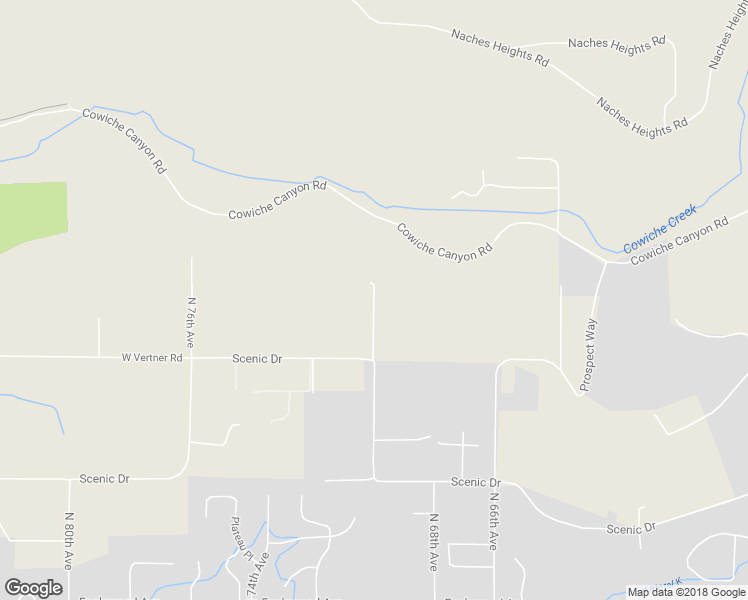 map of restaurants, bars, coffee shops, grocery stores, and more near Scenic Canyon Lane in Yakima