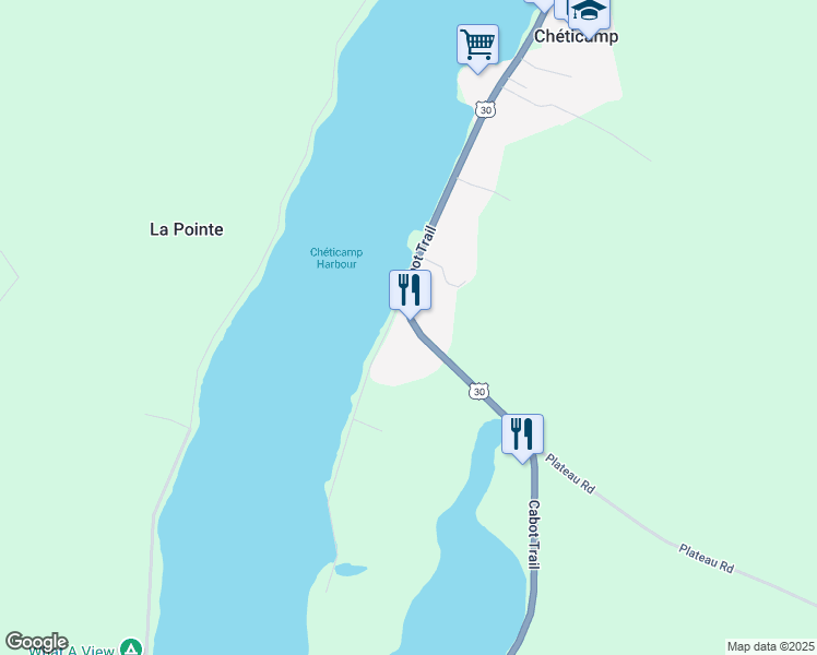 map of restaurants, bars, coffee shops, grocery stores, and more near 14925 Cabot Trail in Petit Étang