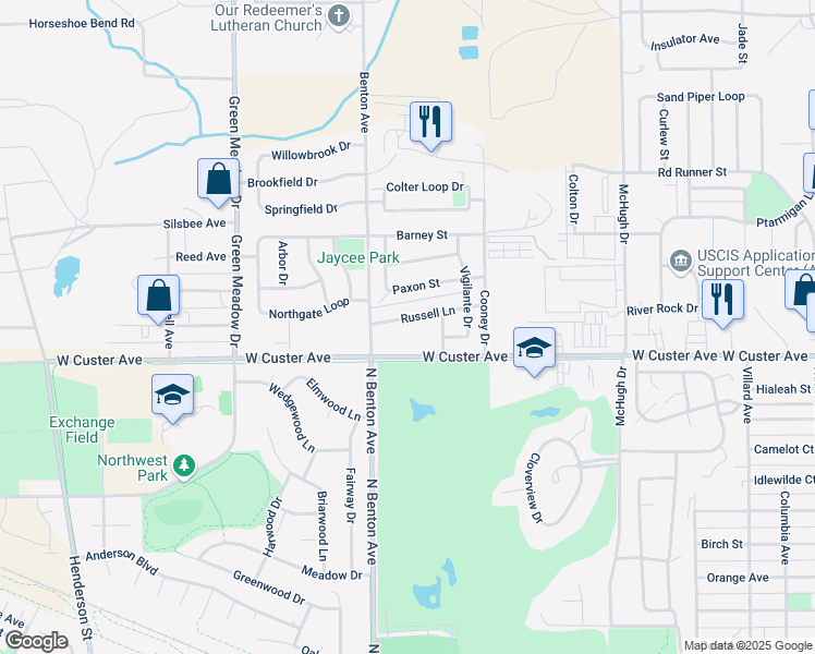 map of restaurants, bars, coffee shops, grocery stores, and more near 418 West Custer Avenue in Helena