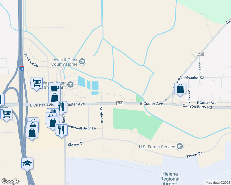 map of restaurants, bars, coffee shops, grocery stores, and more near 2476 Shorthorn Avenue in Helena