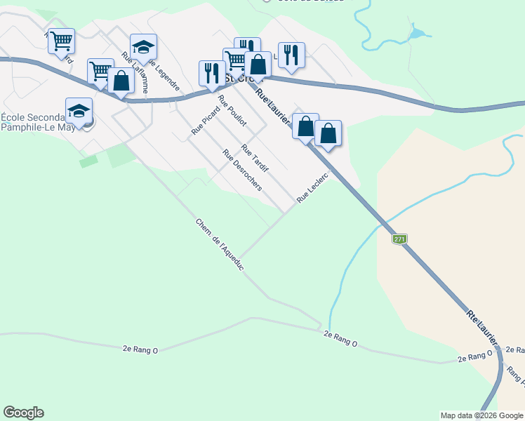 map of restaurants, bars, coffee shops, grocery stores, and more near 472 Rue Marcel Faucher in Sainte-Croix
