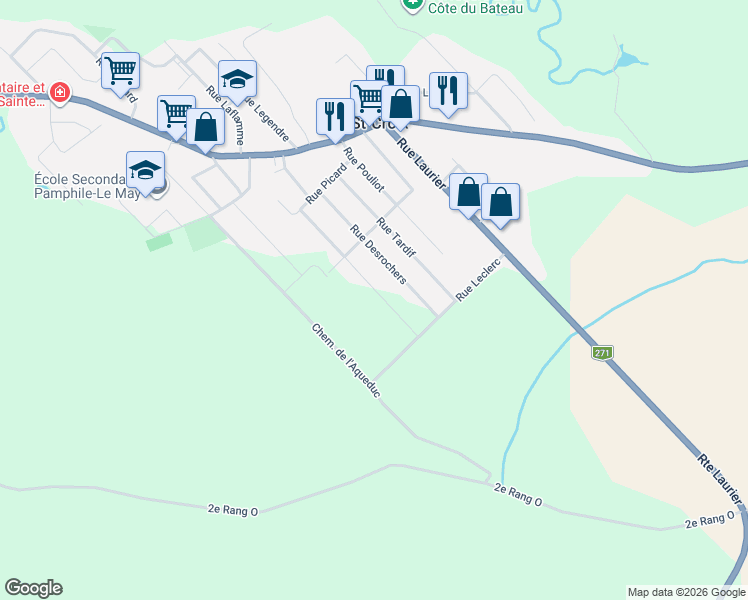 map of restaurants, bars, coffee shops, grocery stores, and more near 397 Rue Marcel Faucher in Sainte-Croix