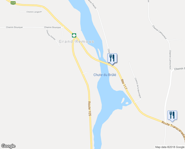 map of restaurants, bars, coffee shops, grocery stores, and more near 10 Chemin Dorion in Grand-Remous