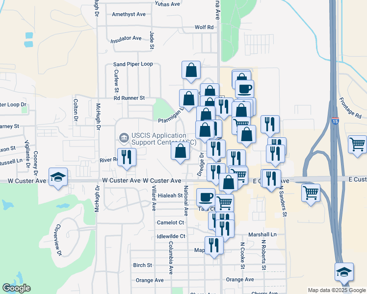 map of restaurants, bars, coffee shops, grocery stores, and more near 1035 Road Runner Street in Helena