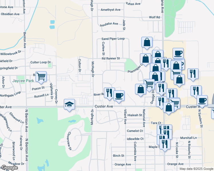map of restaurants, bars, coffee shops, grocery stores, and more near 754 River Rock Drive in Helena