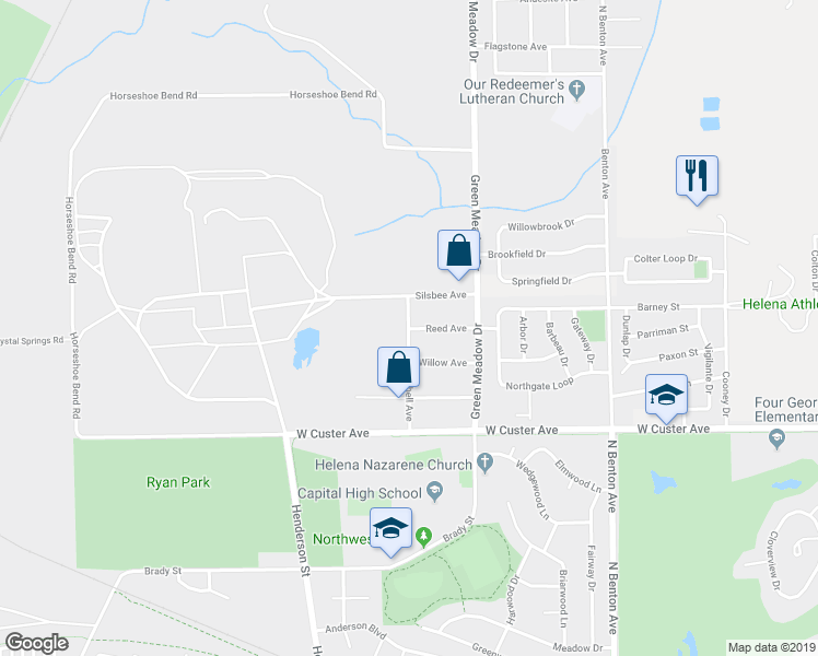 map of restaurants, bars, coffee shops, grocery stores, and more near 2 Reed Avenue in Helena