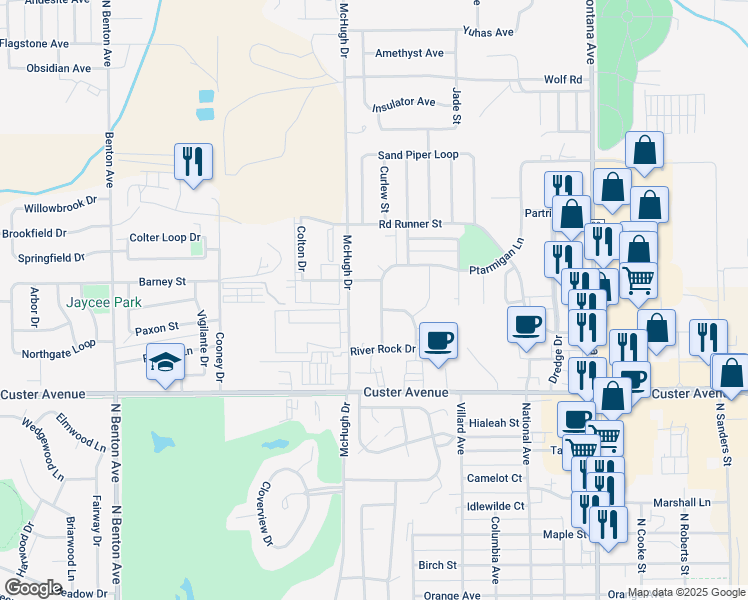 map of restaurants, bars, coffee shops, grocery stores, and more near 700 River Rock Drive in Helena