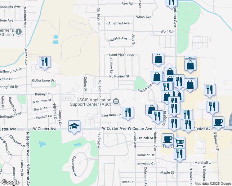 map of restaurants, bars, coffee shops, grocery stores, and more near 757 Ptarmigan Lane in Helena