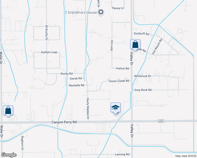 map of restaurants, bars, coffee shops, grocery stores, and more near 3318-3328 Horse Creek Road in Helena