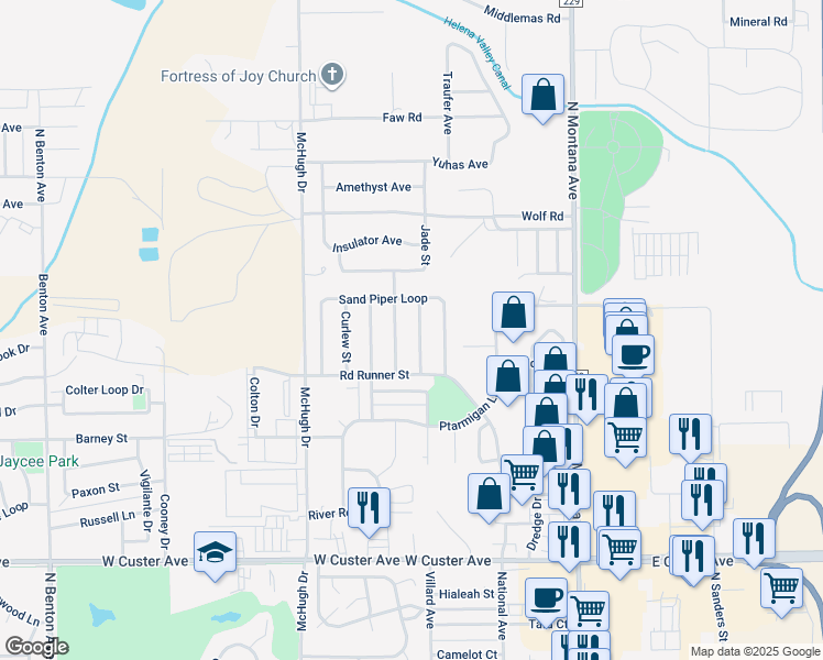 map of restaurants, bars, coffee shops, grocery stores, and more near 3482 Blue Heron Street in Helena