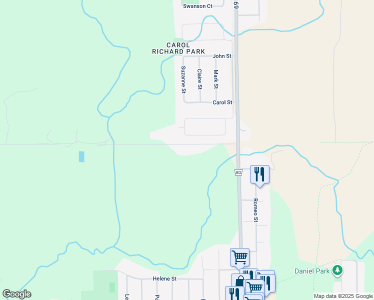map of restaurants, bars, coffee shops, grocery stores, and more near 1709 Yorkshire Drive in Greater Sudbury