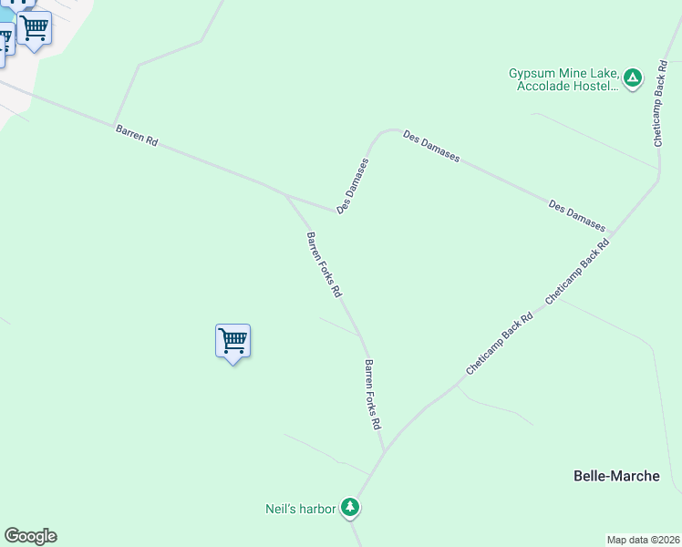 map of restaurants, bars, coffee shops, grocery stores, and more near 49 Barren Forks Road in Inverness, Subd. A