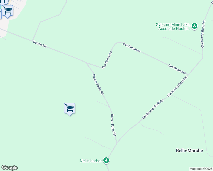 map of restaurants, bars, coffee shops, grocery stores, and more near 49 Barren Forks Road in Inverness, Subd. A
