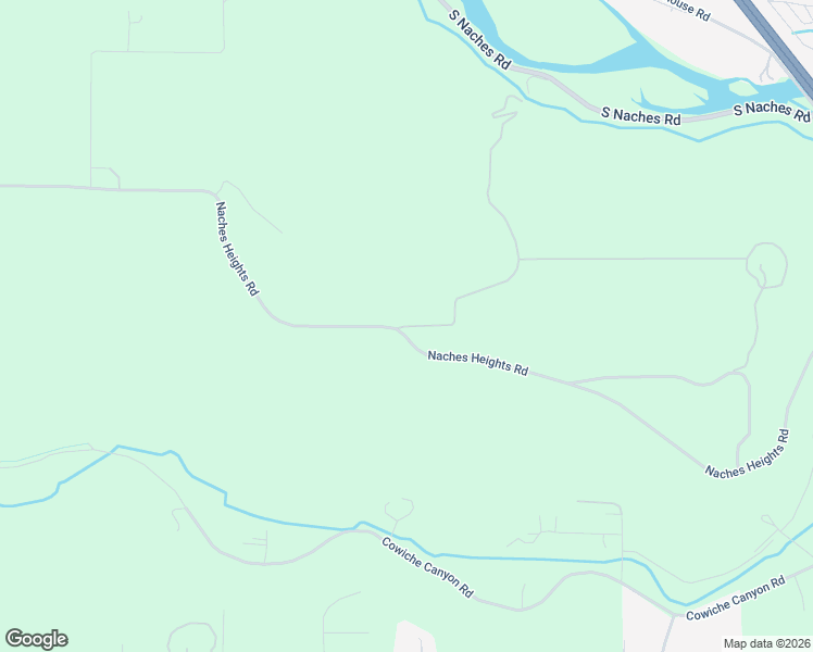 map of restaurants, bars, coffee shops, grocery stores, and more near 1411 Naches Heights Road in Yakima