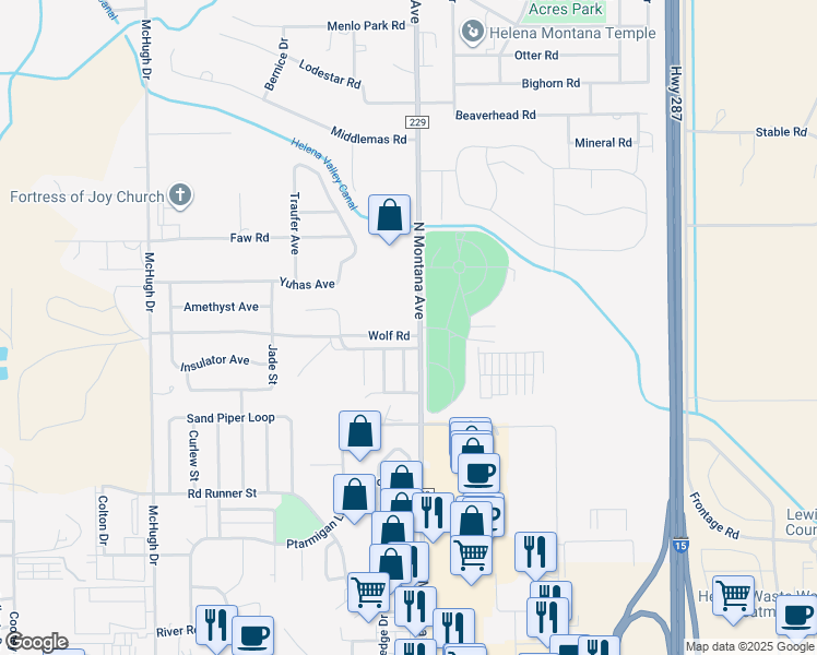map of restaurants, bars, coffee shops, grocery stores, and more near 3650 North Montana Avenue in Helena