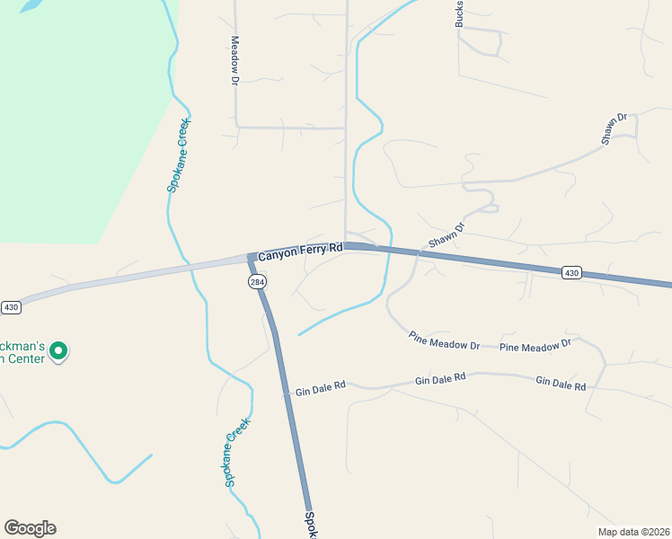 map of restaurants, bars, coffee shops, grocery stores, and more near 5865 Canyon Ferry Road in East Helena