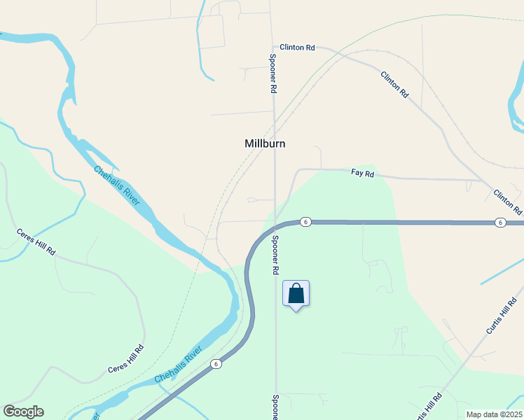map of restaurants, bars, coffee shops, grocery stores, and more near 107 Applewood Court in Chehalis