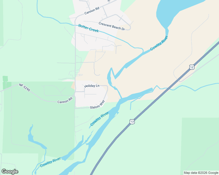 map of restaurants, bars, coffee shops, grocery stores, and more near 158 Slalom Way in Packwood