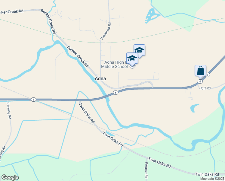 map of restaurants, bars, coffee shops, grocery stores, and more near in Adna