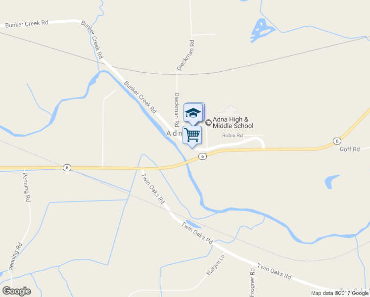 map of restaurants, bars, coffee shops, grocery stores, and more near 115 Bunker Creek Road in Chehalis