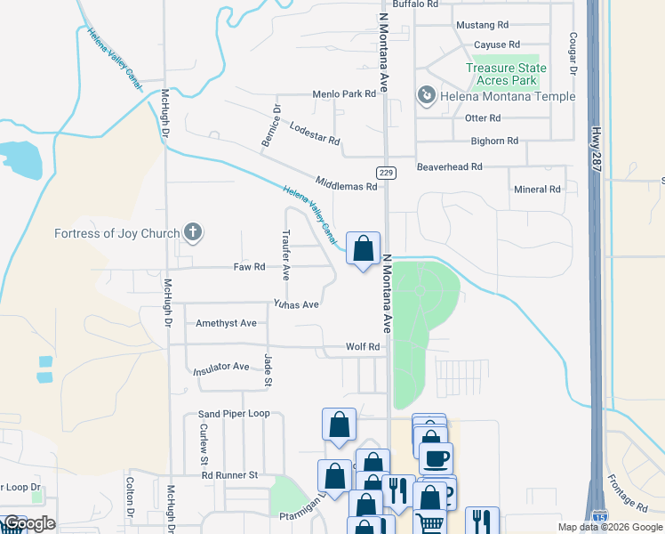 map of restaurants, bars, coffee shops, grocery stores, and more near 3840 Yuhas Ave in Helena