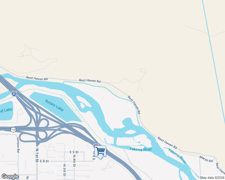 map of restaurants, bars, coffee shops, grocery stores, and more near 981 Rest Haven Rd in Yakima