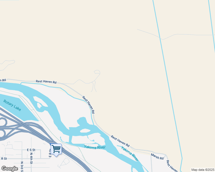 map of restaurants, bars, coffee shops, grocery stores, and more near 937 Rest Haven Road in Yakima