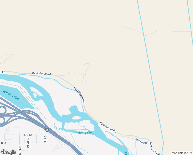 map of restaurants, bars, coffee shops, grocery stores, and more near 937 Rest Haven Road in Yakima