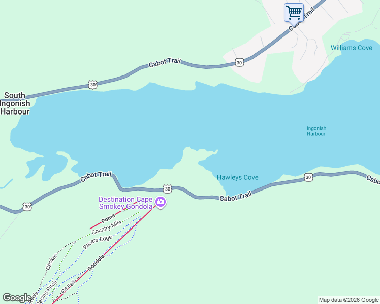 map of restaurants, bars, coffee shops, grocery stores, and more near in Ingonish Beach