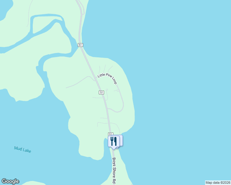 map of restaurants, bars, coffee shops, grocery stores, and more near 46173 Little Pine Loop in Perham