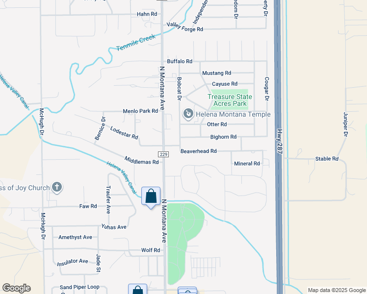 map of restaurants, bars, coffee shops, grocery stores, and more near 1224 Beaverhead Road in Helena