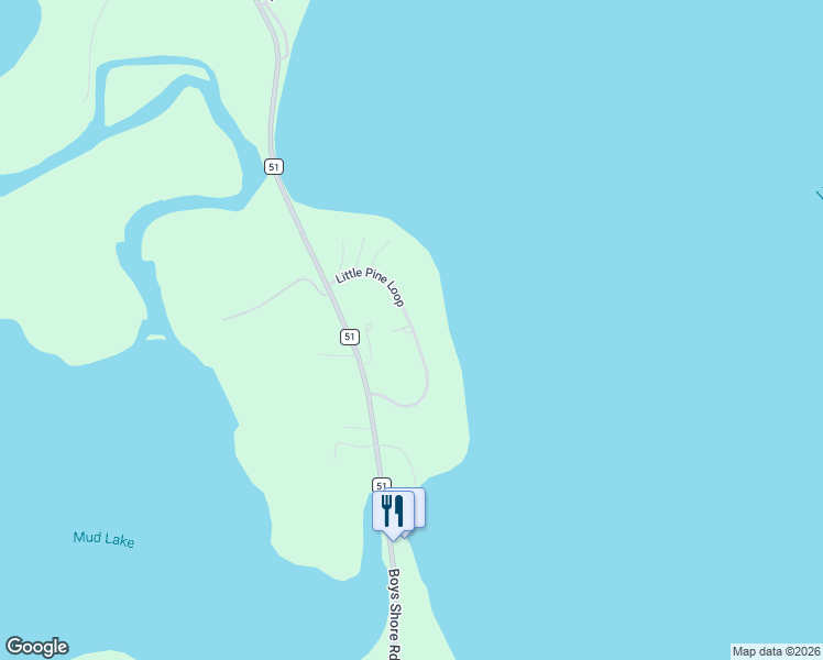 map of restaurants, bars, coffee shops, grocery stores, and more near 46114 Little Pine Loop in Perham