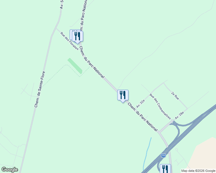map of restaurants, bars, coffee shops, grocery stores, and more near 3737 Chemin du Parc-National in Shawinigan