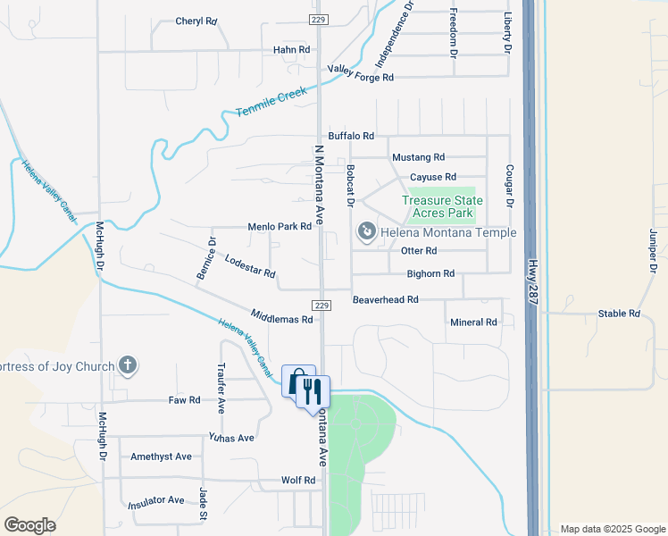 map of restaurants, bars, coffee shops, grocery stores, and more near 1224 Beaverhead Rd in Helena