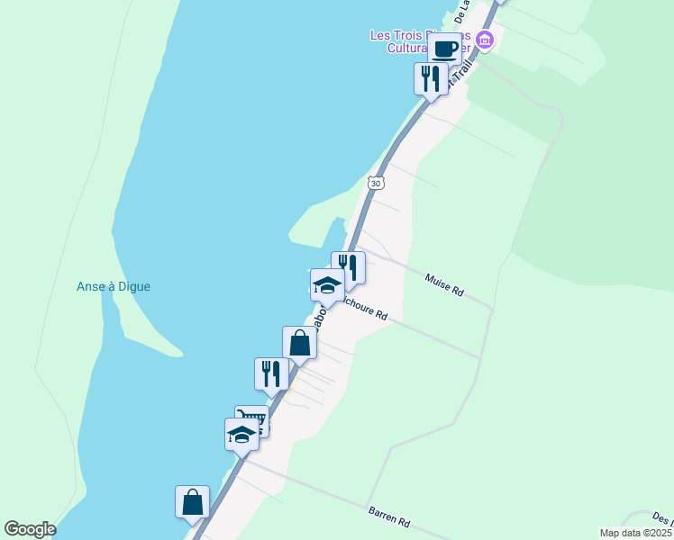 map of restaurants, bars, coffee shops, grocery stores, and more near 15411 Cabot Trail in Petit Étang