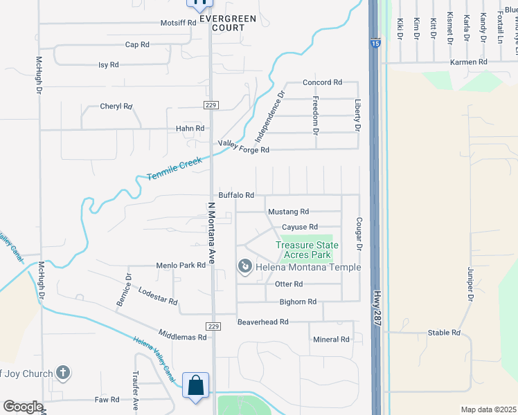 map of restaurants, bars, coffee shops, grocery stores, and more near 1310 Mustang Road in Helena