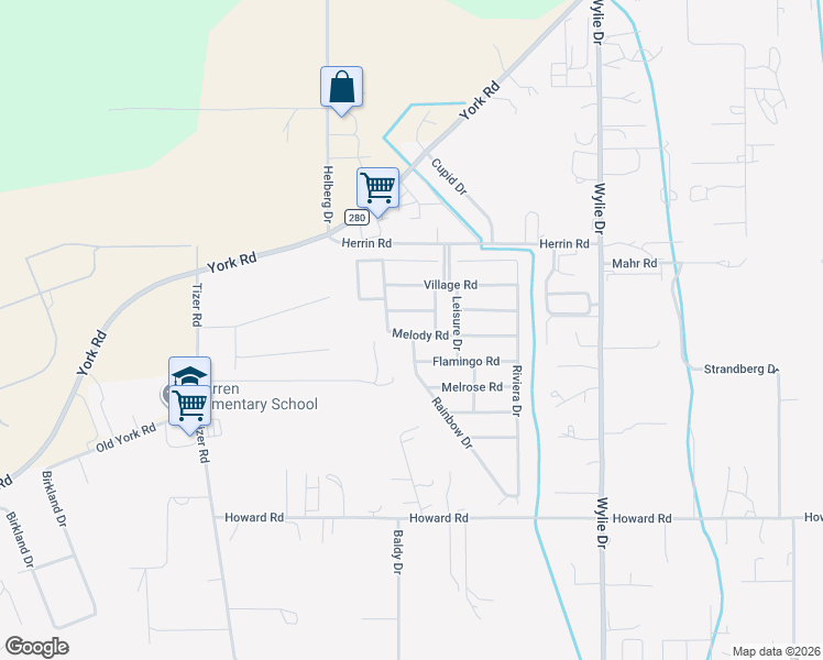 map of restaurants, bars, coffee shops, grocery stores, and more near 2856 Melody Road in Helena