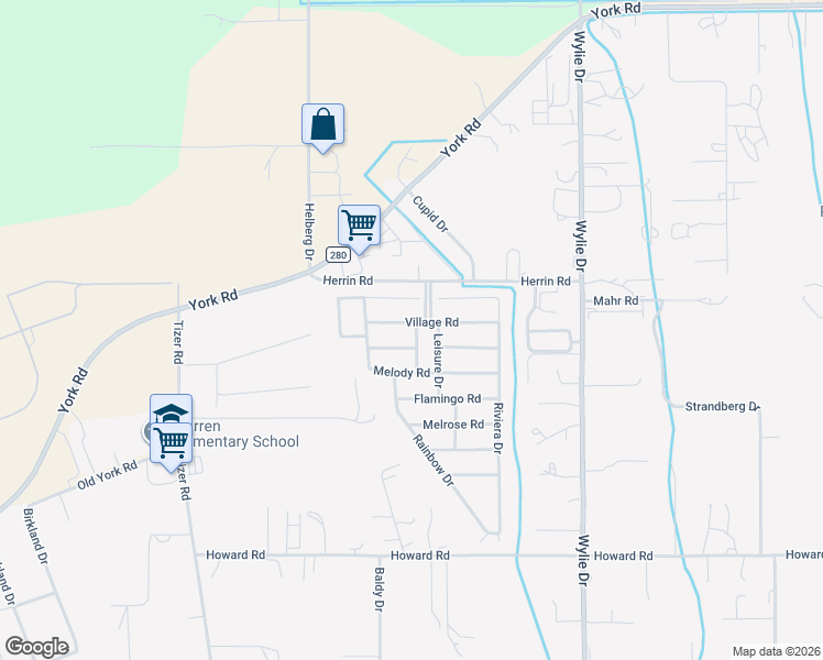 map of restaurants, bars, coffee shops, grocery stores, and more near 2860 Village Road in Helena