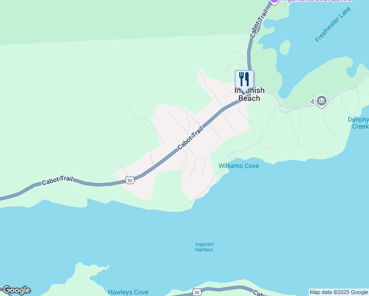 map of restaurants, bars, coffee shops, grocery stores, and more near 37867 Cabot Trail in Ingonish Beach