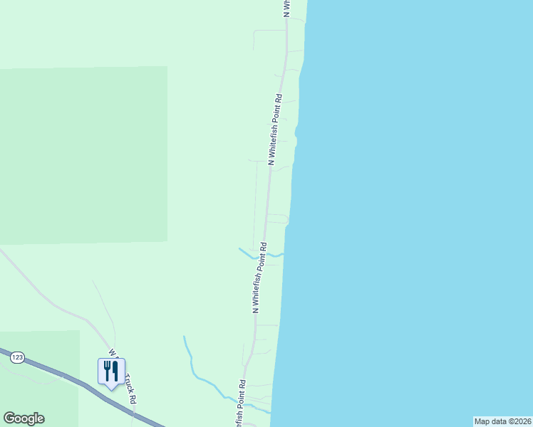 map of restaurants, bars, coffee shops, grocery stores, and more near 9022 North Whitefish Point Road in Paradise