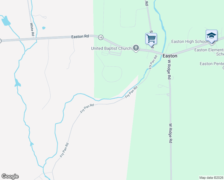 map of restaurants, bars, coffee shops, grocery stores, and more near 77 Perry Drive in Easton