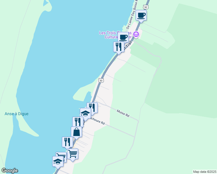 map of restaurants, bars, coffee shops, grocery stores, and more near 17 De Susanne Road in Chéticamp