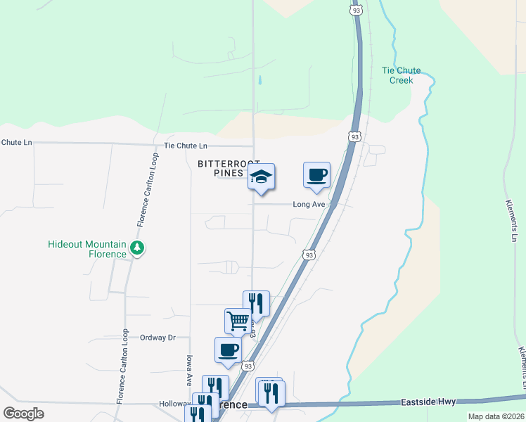 map of restaurants, bars, coffee shops, grocery stores, and more near 5403 Helen Ct in Florence