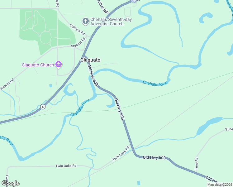 map of restaurants, bars, coffee shops, grocery stores, and more near 171 Old Highway 603 in Chehalis